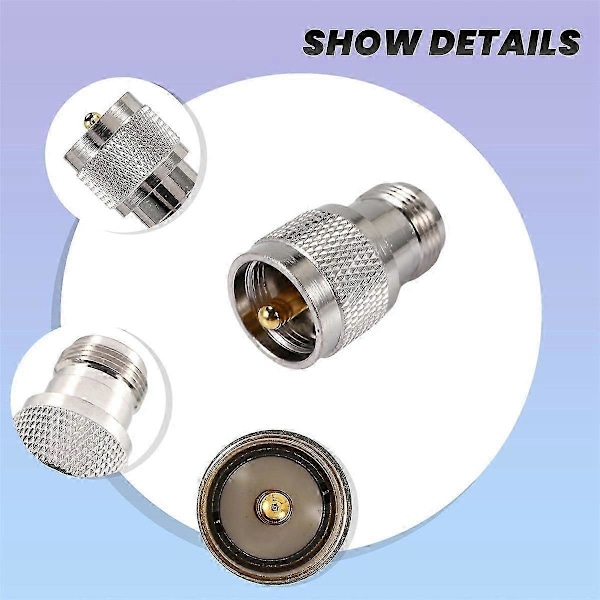 UHF Han PL259 til N Hun M/F Lige Coax RF Adapter