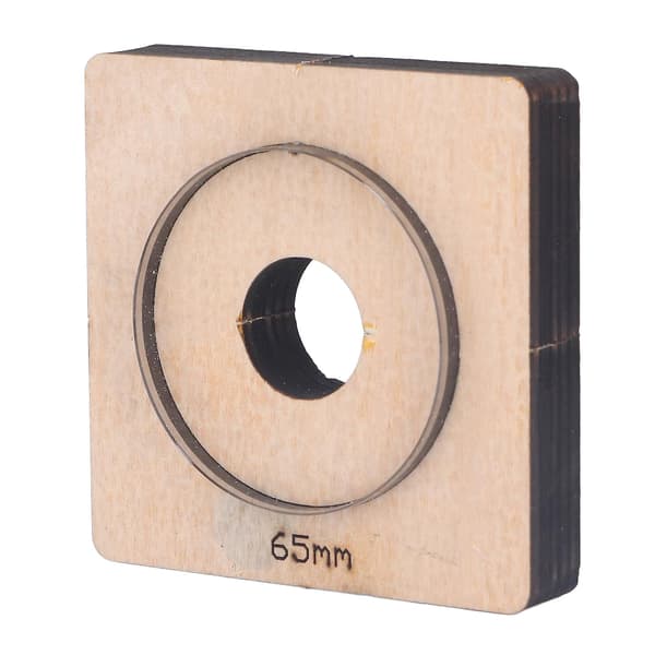 65mm Diameter Cirkulär Skärform Rund Ring Metall Stansform med Träskiva