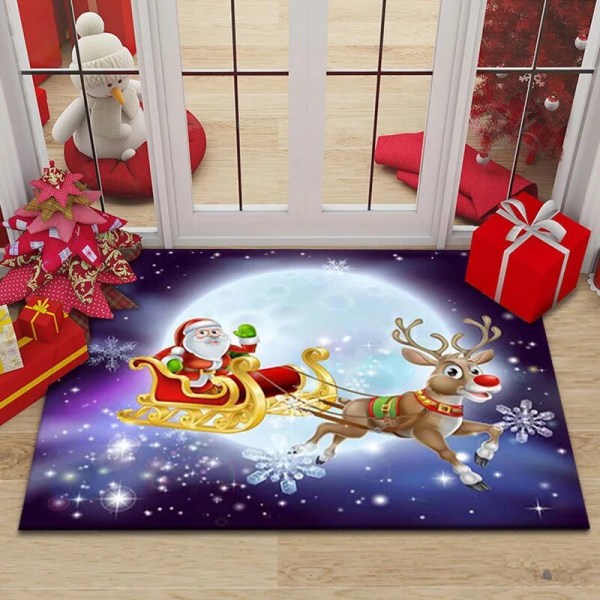 God Jul Jultomte Hem Entré Dekoration Matta Dörrmatta Halkfri Hall Sovrum Badrumsmatta Vardagsrumsmatta 14 40x120cm 16x47 inch