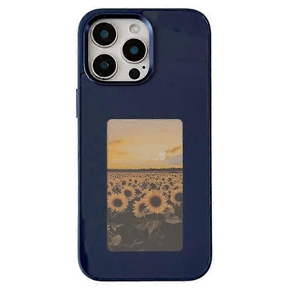 Kompatibelt för iPhone 16 Pro Max E Ink-mobilskal med 4-färgsskärm, DIY Trådlös NFC-fotovisning Blue