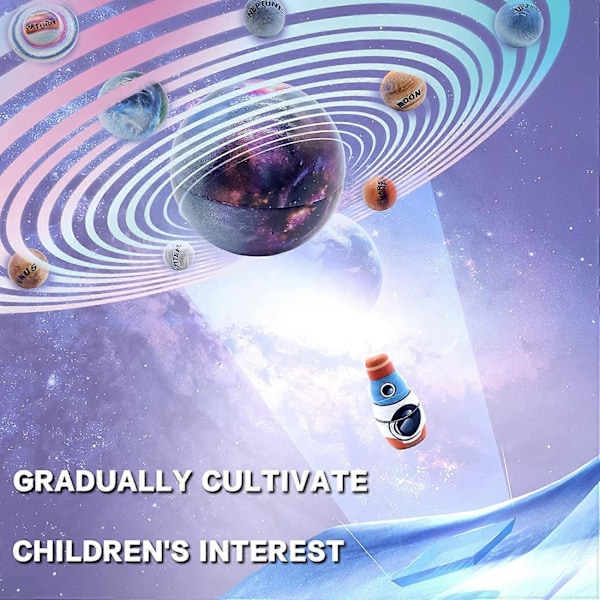 Sol System Model Universum Læringssæt med 8 Planeter Sol System Legetøj til Børn, Raket Sol Måne Astronaut Model Dimissionsgave