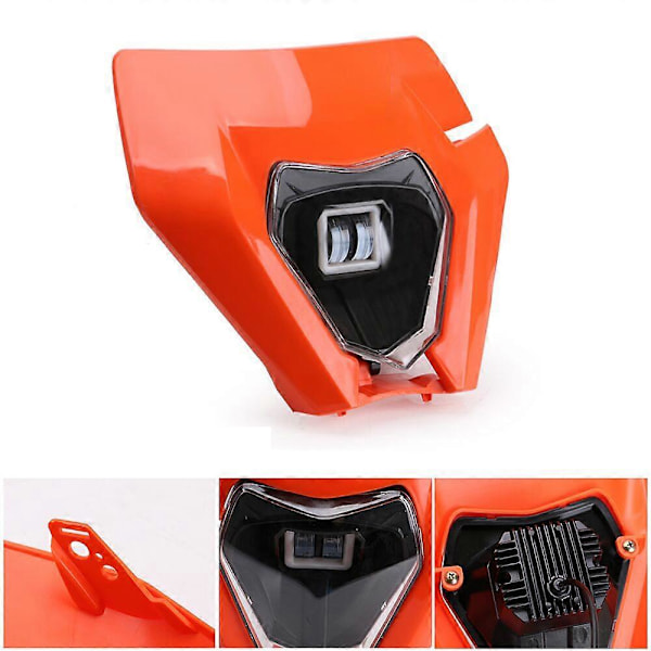 Motorcykel LED Forlygte Kåbe Dirt Bike Motocross forlygte lampe til F EXC XCF FE TE Hvid