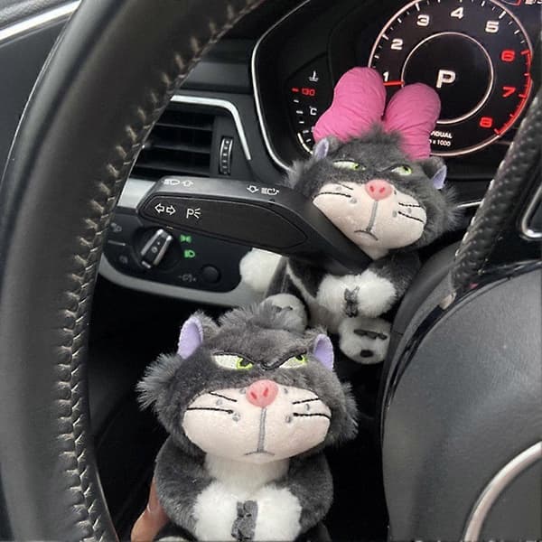 Lucifer Car Decor Plush Doll Holding Pose Ornament Gift Accessories B