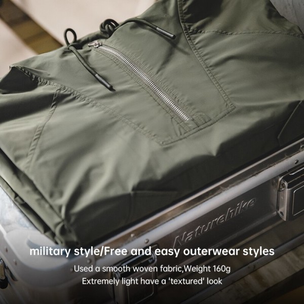 Militär hoodie vår sommar herrjacka vindtät grön pullover Military Green M