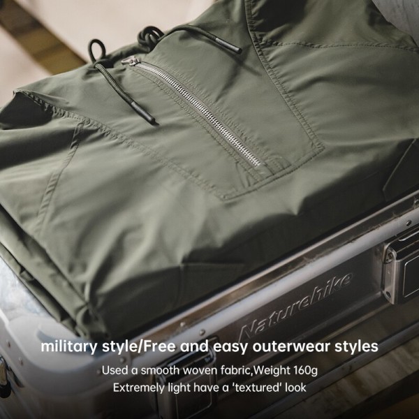 Militär hoodie vårsommar herrjacka vindtät grön pullover Military Green XL
