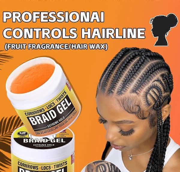 Braid GelExtreme Hold, High ShineFrizz & Flake-Free Edge Control With Olive OilSlick & Style Braids 3pcs