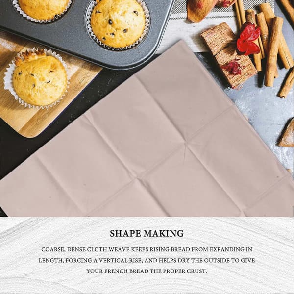Stor Profesjonell Baker Deig Couche (89x66cm) - Heveklede for Baking av Fransk Brød L