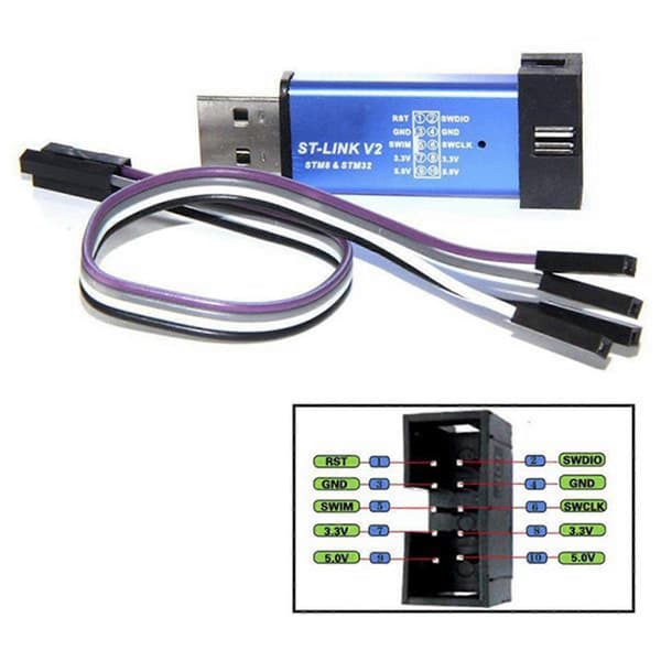 ST-Link V2 Programmeringsenhet Emulator Nedlaster + 40Pin STM32F103C6T6 ARM STM32 SWD Minimum System