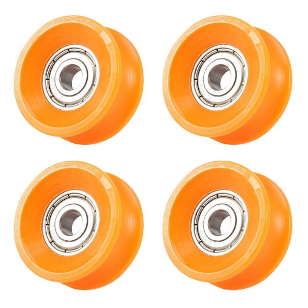 4 st 6X30X13mm Plastbelagda Tätade Lager Stål 606ZZ Djup U-spår Remskiva Räls Kullager