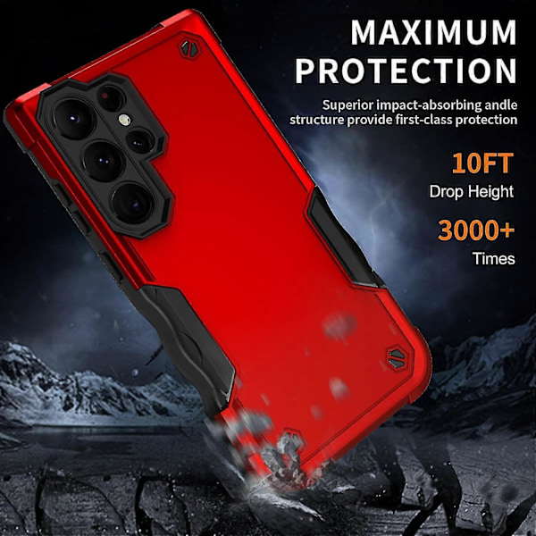 Stødsikkert etui kompatibelt med Samsung Galaxy S23 Ultra/ S23+ S23 Plus/ S23 Kraftigt robust anti-drop cover