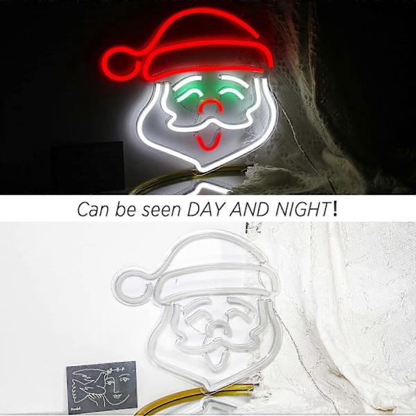 Julemand Neon Skilt Jul Neon LED Neon Væglampe Akryl Neon Skilte til Væg USB Unik Natlampe til Julefestival Hjem Dekorationer Bar Fest