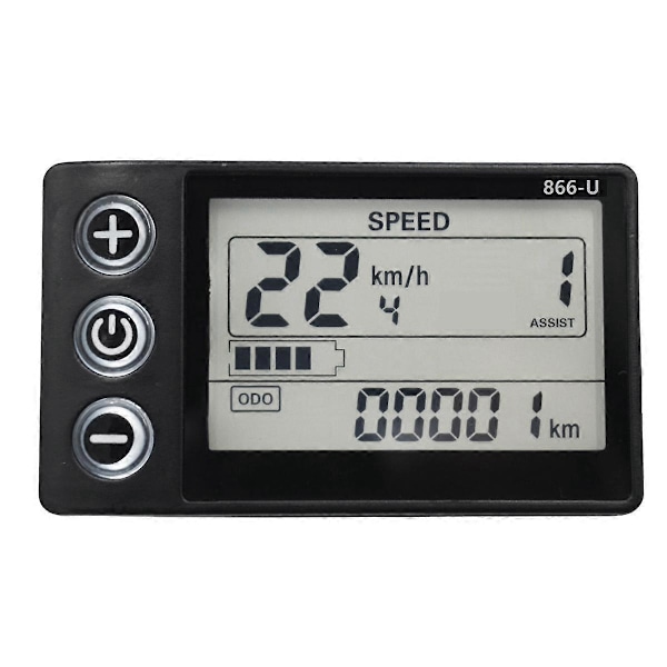 24V 36V 48V 60V S866 Kontrollerpanel Instrumentbräda Vattentät Elektrisk Cykel LCD-Display för Elektrisk E