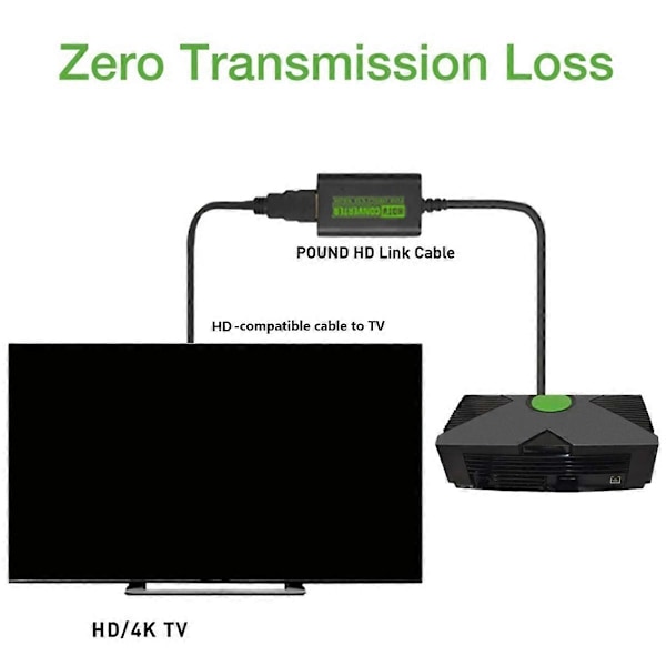 For Xbox til HDMI-kompatibel Konverter Digital Video Lyd Adapter