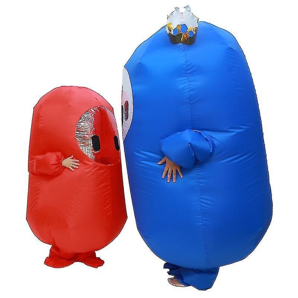 Oppustelig Kostume Pige Kvinder Mænd Barn Voksen Efterår Jellybean Spil Fyr Anime Halloween Fødselsdagsfest Disfraz Oppustelig Dragt Høj Kvalitet Blue Child 100*155cm