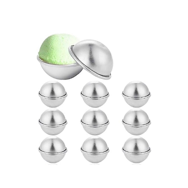 20 Stycken 10 Set DIY Metall Badbollsform för Hantverk DIY Tillverkningsmaterial 6.5X3cm