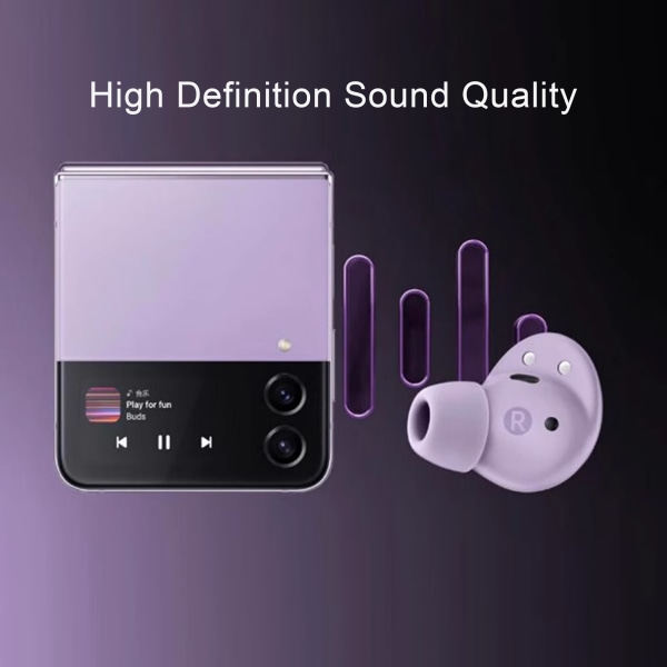 2023 buds 2 pro trådlösa öronsnäckor bluetooth hörlurar för ios samsung buds live buds 2pro 2 pro Purple