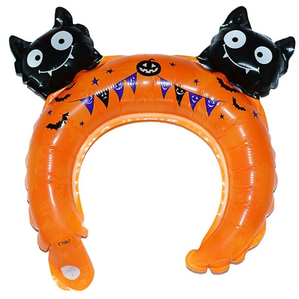 24 st Ballongdiadem Halloweenfestdekorationer Pumpa Fladdermus Spöke Uppblåsbara Diadem För Barn Kostymer Dekor