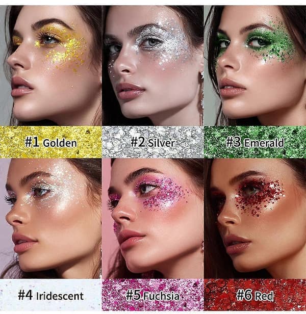 Lakerain Glitter Stick - 3-i-1 Ansikt Kropp Hår Skimmer - Vanntett Silver