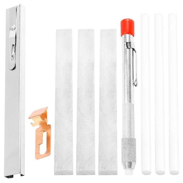 Såpesteinholder Sett Hvit Klar og Fjernbare Markeringer, Flat og Rund Holder, Såpestein for Sveising