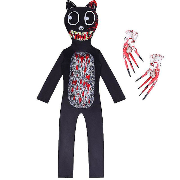 Børne Tegneserie Kat Halloween Cos Kostume M