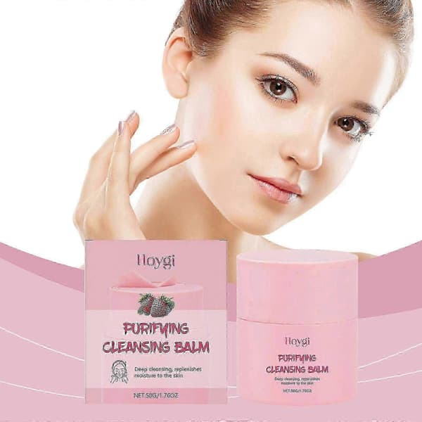 Jordbær Rensecreme - Dybderens, Næring & Skånsom Makeupfjerner, 50g