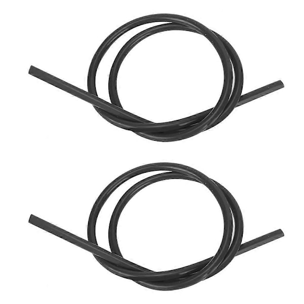 2 st Tändkablar 8mm Silikon Kiselkarbidkärna Tändkabel 1m Lång Svart