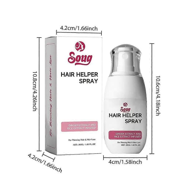 SOUG Ris & Ingefära Hårväxtspray - Vårdar Folliklar & Rötter 50ml
