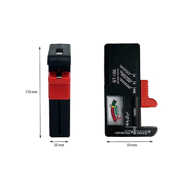 4-pack BT-168 Batterikapacitetstestare, Batteritestare Liten Universell Batterikontrolltestare