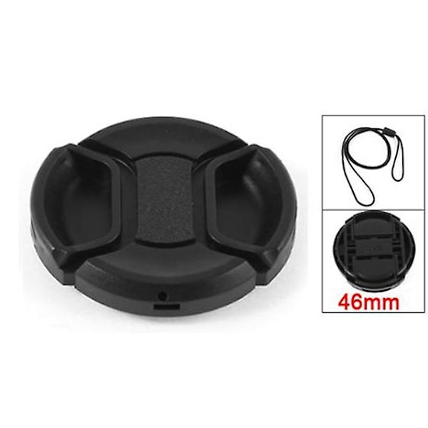 Universal 46mm Senterklemme Frontlinsedeksel for DSLR-kamera
