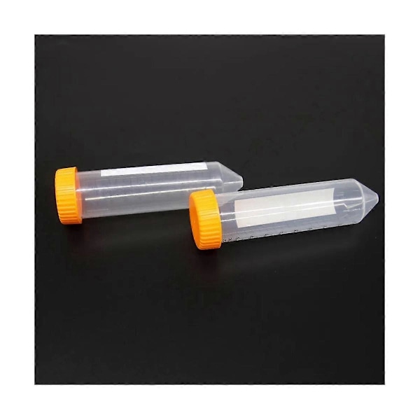 50 st Koniska Centrifugrör 50 ml Plast Skruvlock Botten Testtuber
