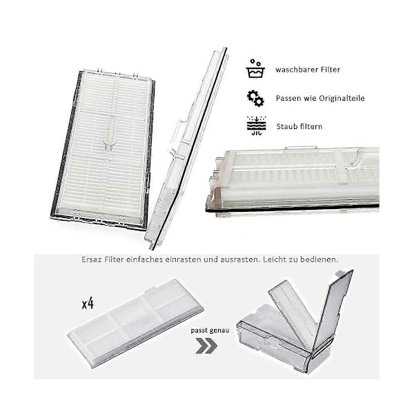 For S8 S8 Pro Ultra S8+ Reservedeler DuoRoller Hovedsidebørster Moppekluter HEPA-filtre Støvposer Ac