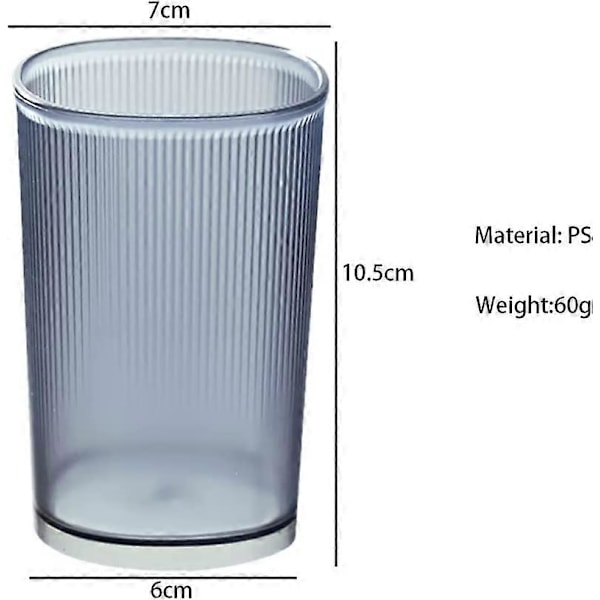 Tandborsthållare Mugg, 3 st Plast Tumbler Tandborstmugg, Värmebeständig Transparent Tandborstmugg