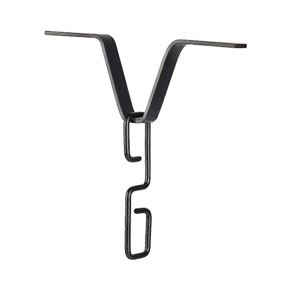 Takrennerenneadapter for regnkjetting, svart V-formet regnkjettingadapter med S-formet krok, regnkjettingkrok fo