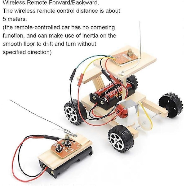 Koottava automalli, DIY koottava RC-auto lelu sähköinen kauko-ohjattava ajoneuvosarja lasten käsintehty