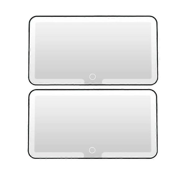 Oppladbart LED-sminkespeil til bilens solskjerm med 3 lysmoduser 2pcs