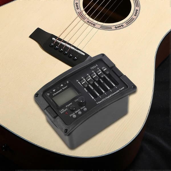 5-bands akustisk gitarr preamp EQ equalizer klassisk akustisk gitarrförstärkare digital blandningstuner