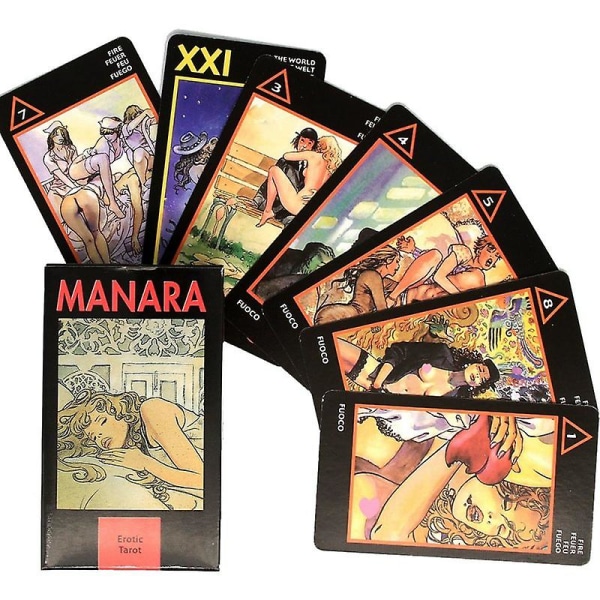 Manara Tarotkortstokk Bordorakel Spådom Skjebne Engelsk Brettspill Spillekort Selskap 52pcs ts78