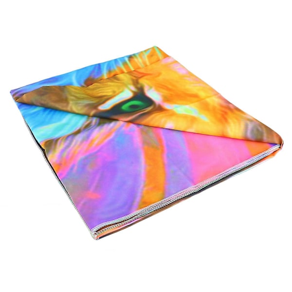 Blacklight Tapestry Mjuk Utsökt Färgäkta Lejon Gobeläng UV-Reaktiv Gobeläng för Sovrum Vardagsrum GTYH 187 200x150cm/78.7x59.1in (B X H)