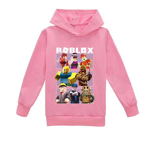 Roblox Hoodie Lasten thermal Printed huppari pink 100cm