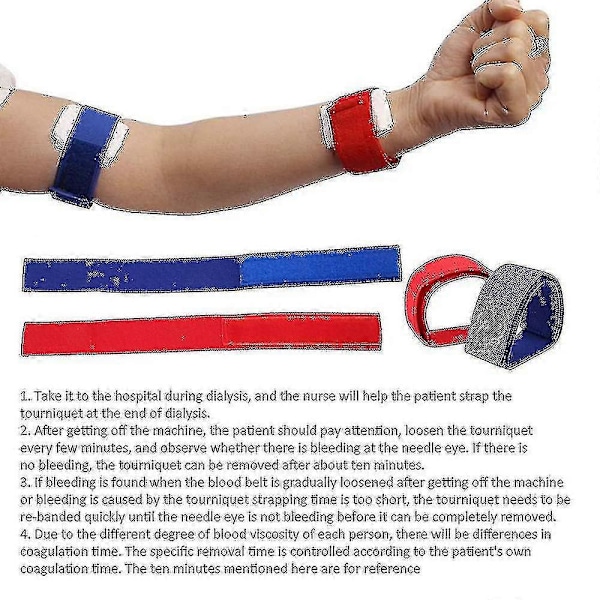 2 stk. Tourniquet Dialyse Hæmostatisk Arteriel Blødningsrem Elastisk Bandage