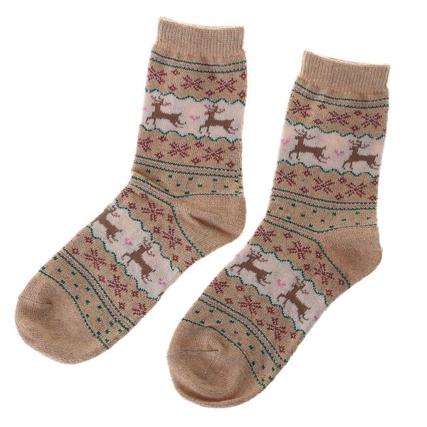 Dam Vinterstrumpor Julklapp Varma Ullstrumpor Khaki