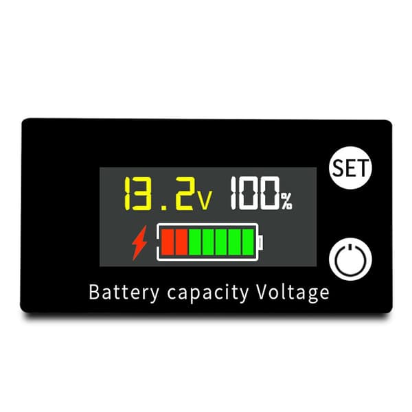 Batterikapacitetsindikator DC 8V-100V Blysyre Lithium Bil Voltmeter