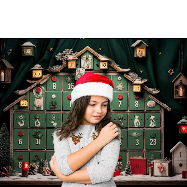 Beenle Julefotografering Bakgrunn Juletre Gave Peis Familie Fest Dekor Banner Portrett Bakteppe for Fotostudio SD-2243 Vinyl 100X75cm