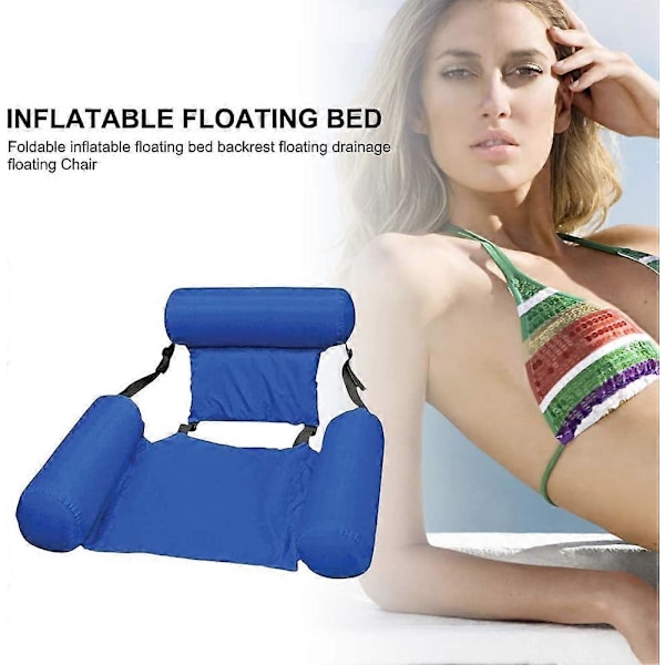 Pool Floats Vattenhängmatta, Simbassäng Float Lounge Uppblåsbar Vattenhängmatta