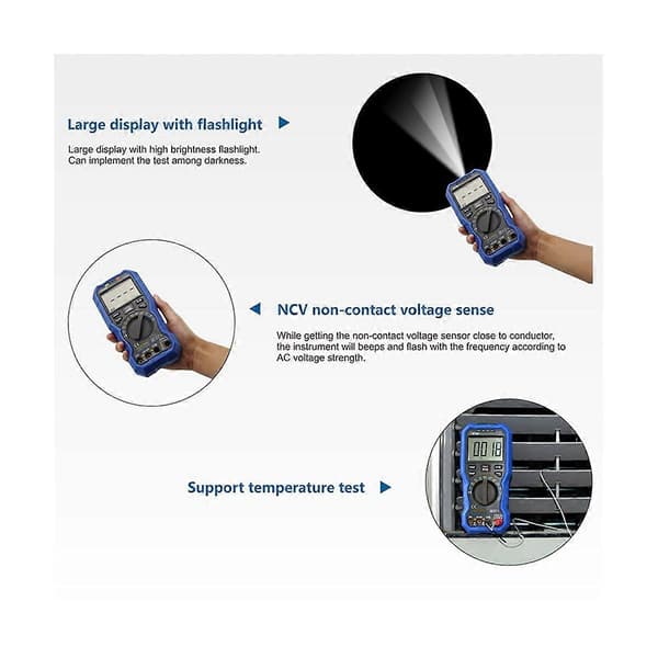 OW18B Smart Digitalt Multimeter 20A 3 5/6 Sifret Auto Range Bluetooth Versjon Data Multimeter Termo