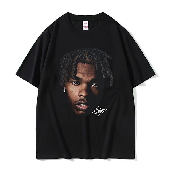 Rapper Young Thug Thugger Rød Vintage Grafik T-shirt Mænd Kvinder Hip Hop Street Tee q06016 Black S
