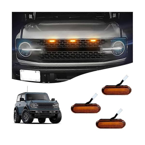 LED Grilllys foran til / / First Edition/ Everglads 2021-2023 Dynamic , 3 stk.