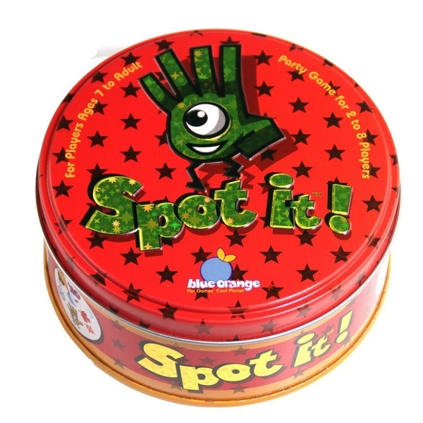 Vanhempi-lapsi juhlapeli korttilautapelikortti Spot it -peli red five-pointed star