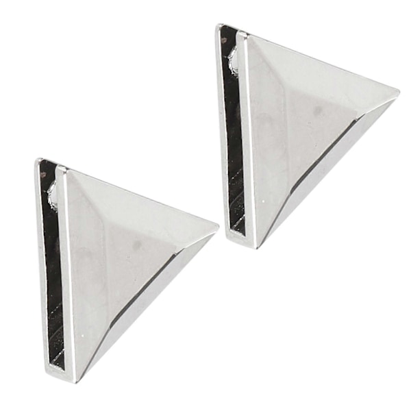 4 Set Metall Triangelknappar DIY Jeans Bagageväska Dekoration Spänne Tillbehör Silver B01-51-52062