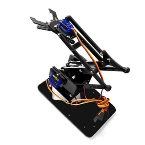 Robottikäden DIY-osat Oppimispaketti Akryylinen Rakennussarja Yksittäinen Kynsi Mekaaninen Käsi Servolla